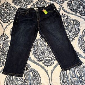 Lane Bryant Girlfriend Crop Mid-Rise with Flex-Magic waistband size 22